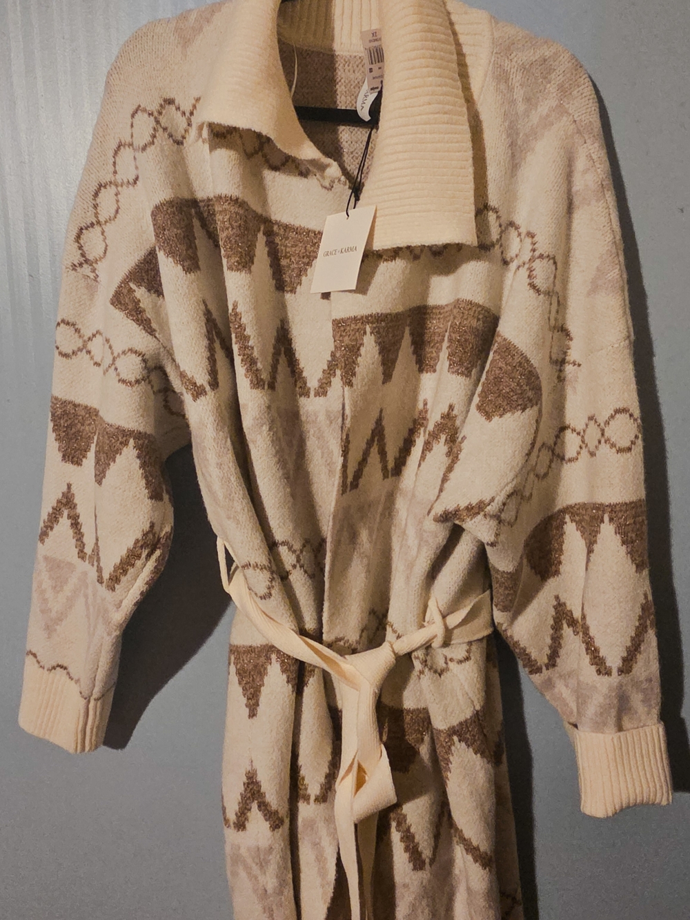 NWT Grace + Karma Aztec print Coatigan